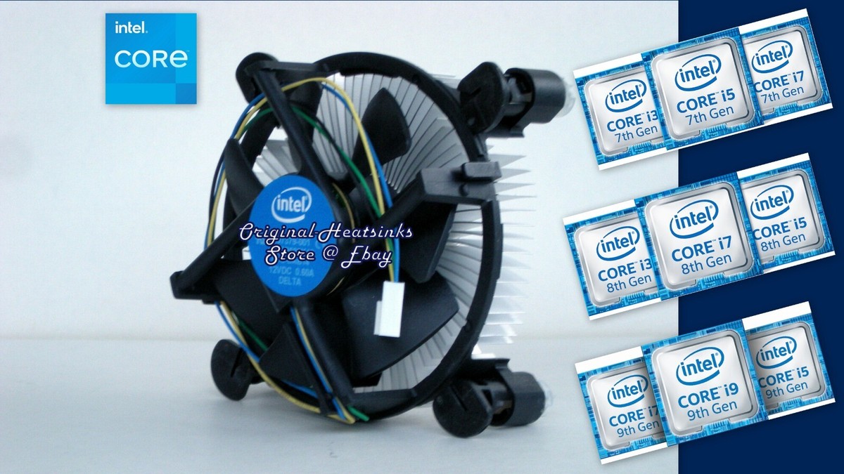 Intel Core i3-8100 i5-8100T Heatsink Cooling Fan for 8th Gen