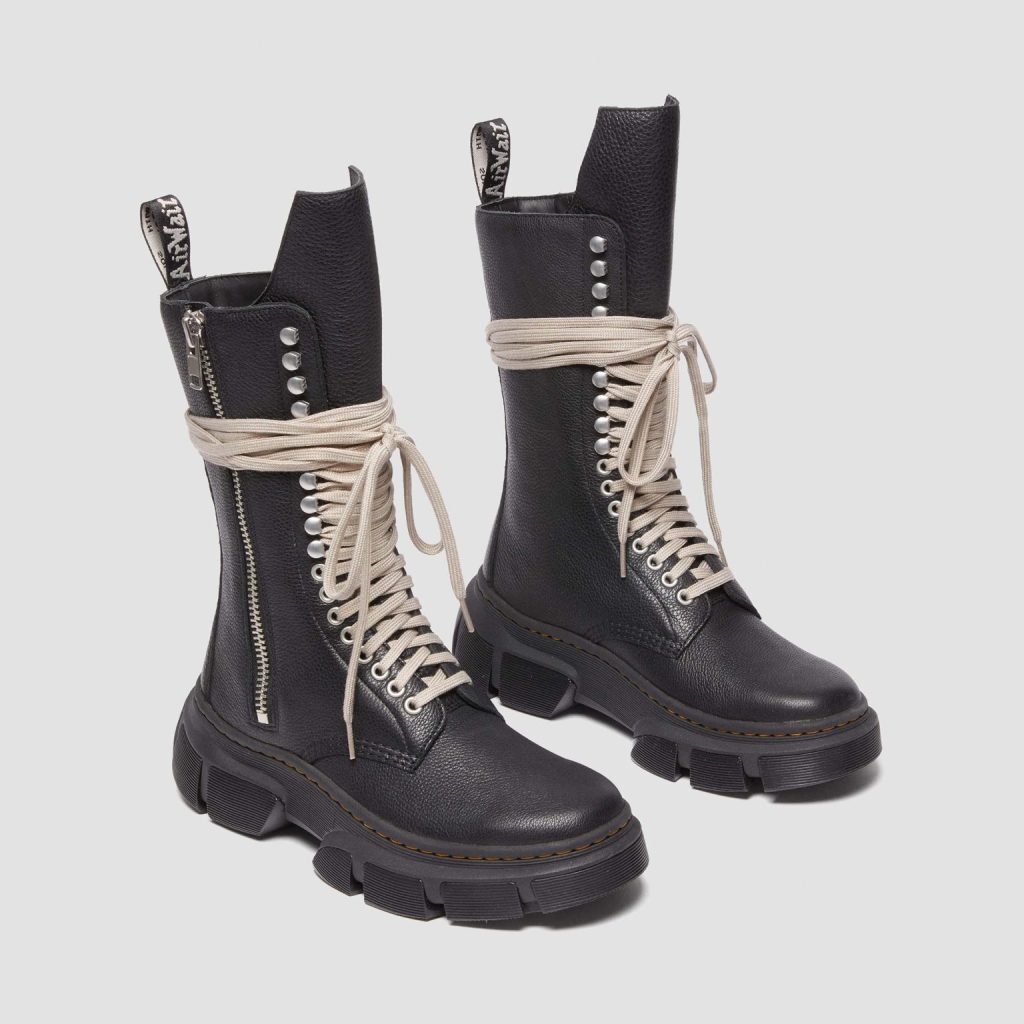 31750001 Rick Owens Dr. Martens 1918 DMXL Calf Length Boot Black