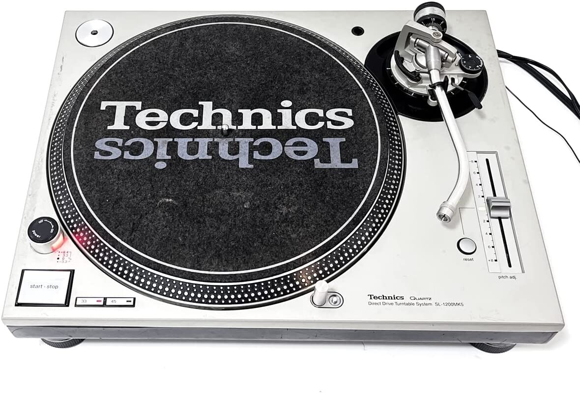 Used Technics SL-1200MK5 Silver DJ Turntable Direct Drive