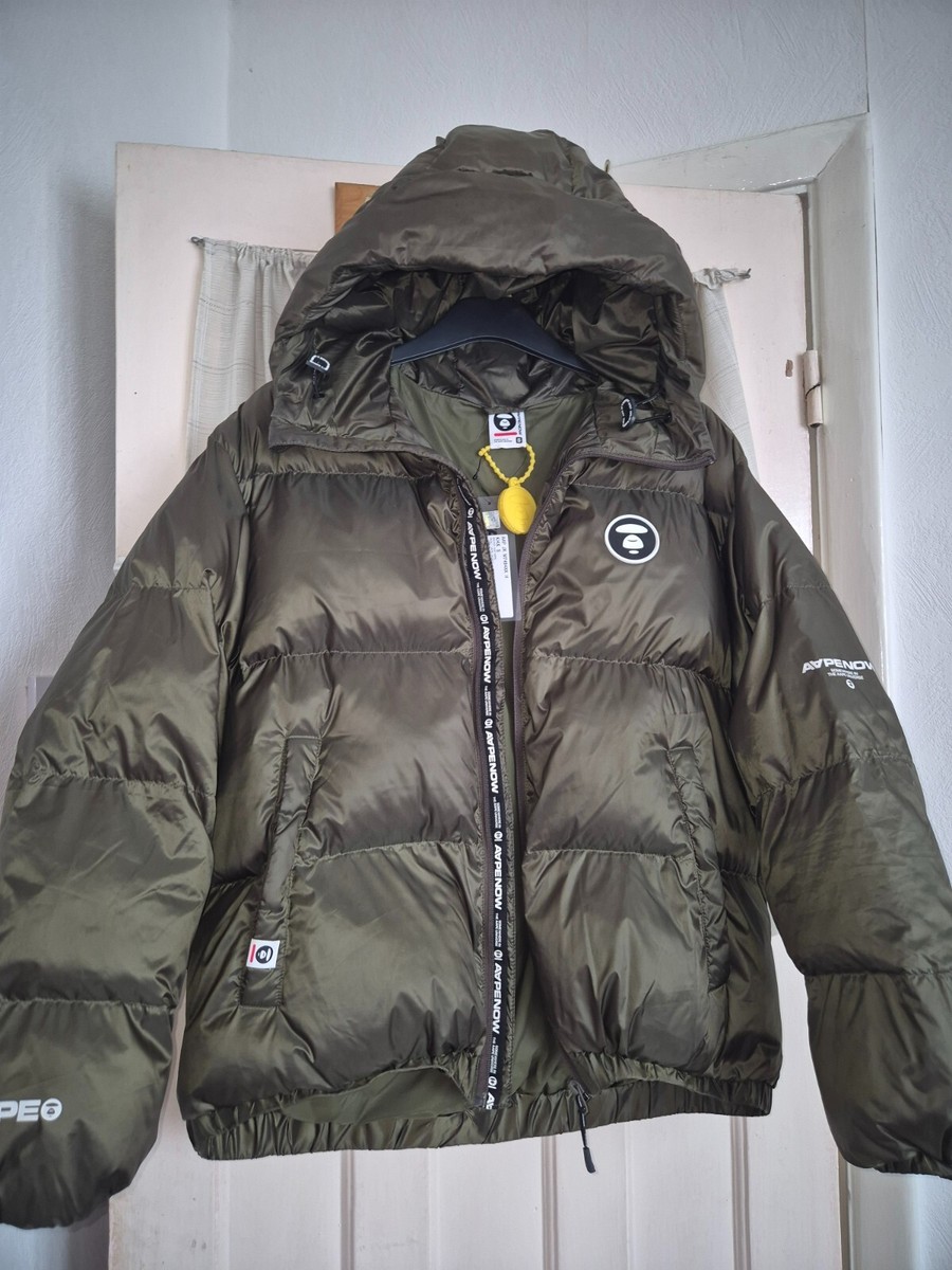 AAPE By A Bathing Ape Khaki Padded Puffer Jacket | eBay UK