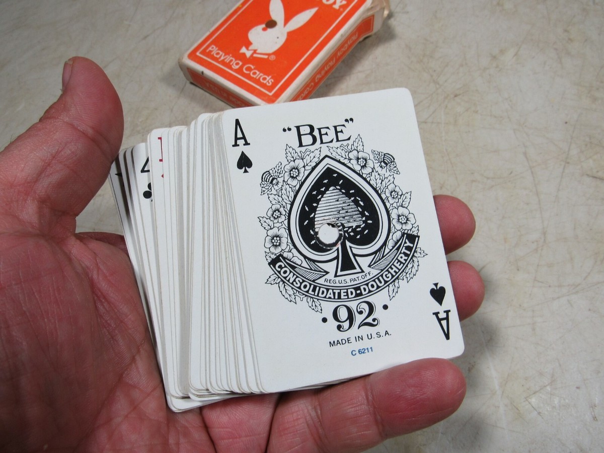 Vintage Deck Playboy Playing Cards Orange Casino Used W/Jokers