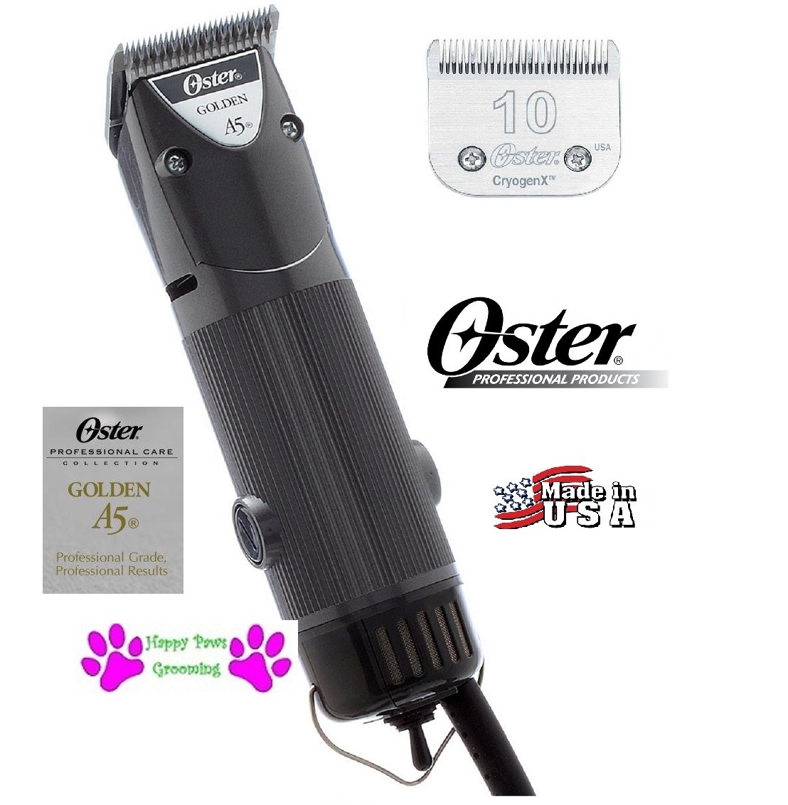 Oster GOLDEN A5 HEAVY DUTY 2 Speed CLIPPER& 10 blade DOG CAT PET