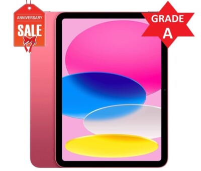 Apple iPad 10th Gen 64 GB, Wi-Fi, 10.9 in - Pink - Very Good - 1