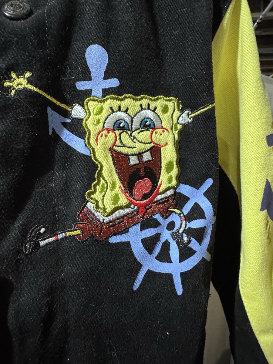 Vintage JH Designs SpongeBob SquarePants Embroidered NASCAR Jacket