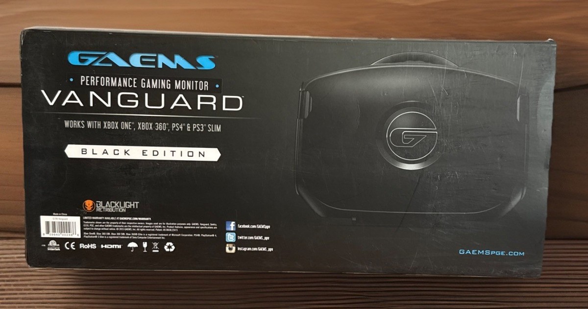 GAEMS Vanguard 19 inch HD720p Performance Gaming Monitor BLACK