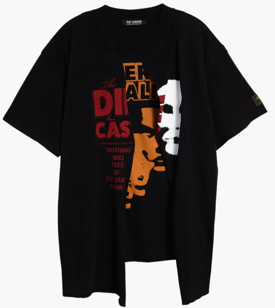 RAF SIMONS LAYERED THE DIE CAST GRAPHIC TEE in BLACK sz L | eBay