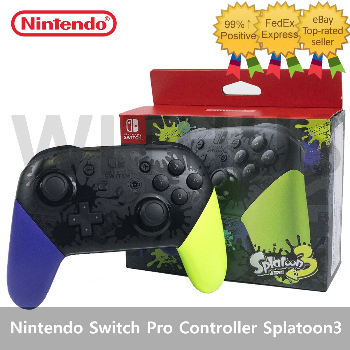 Nintendo Switch Pro Controller Splatoon 3 Edition Genuine BRAND