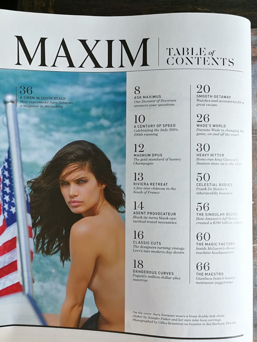Maxim Magazine May 2016 Sara Sampaio - Jeff Bezos - Dwayne Wade