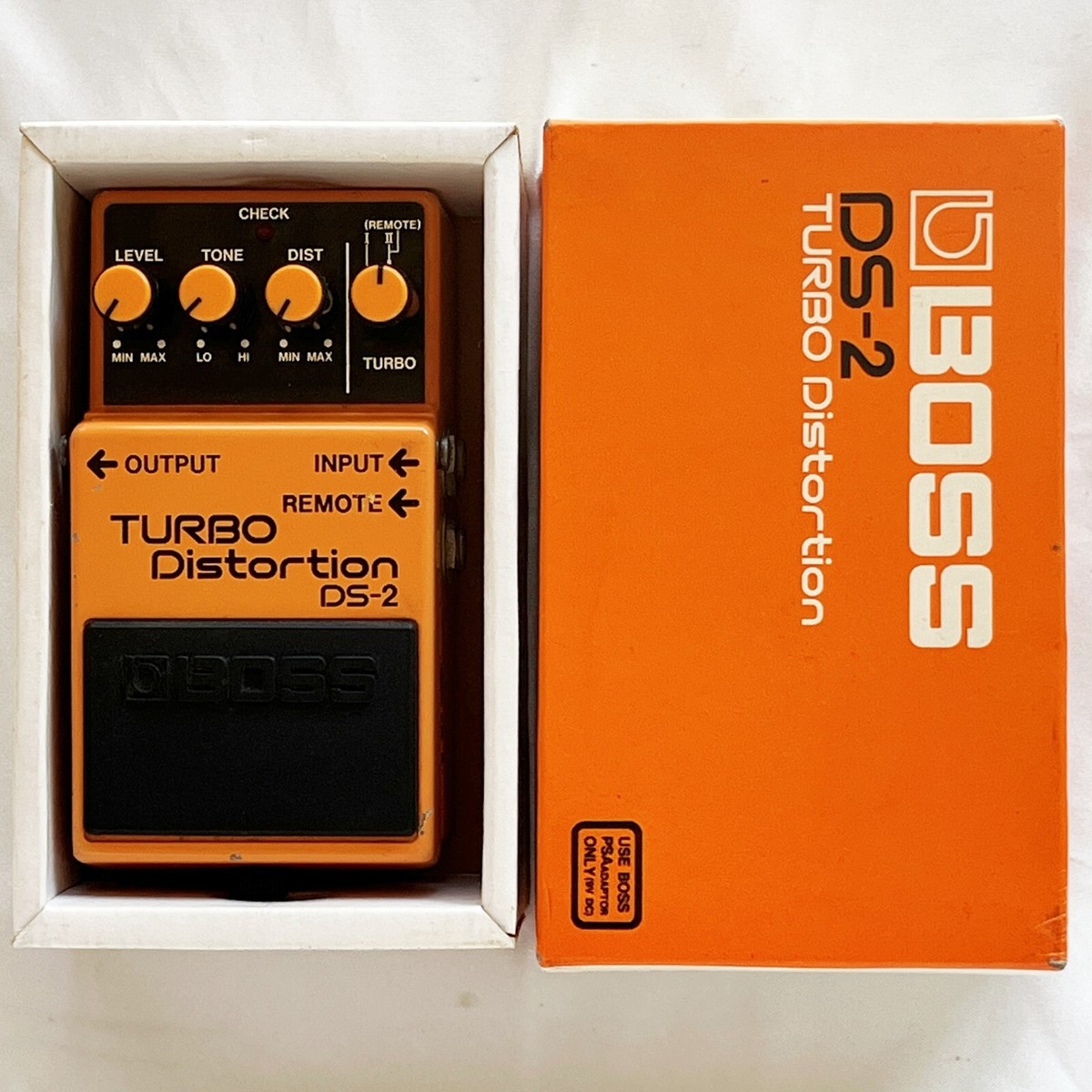 BOSS DS-2 TURBO Distortion 1987 W/Box Vintage Guitar Pedal Made in