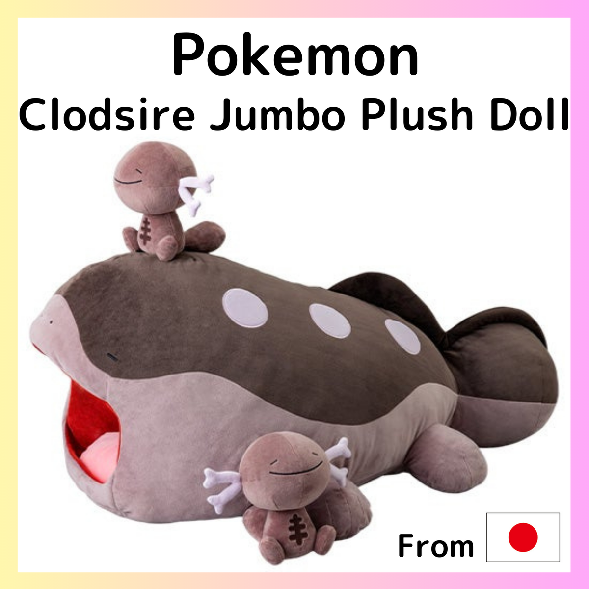 Pokemon Clodsire Jumbo Plush Doll Fluffy Hug Relaxed New 90cm