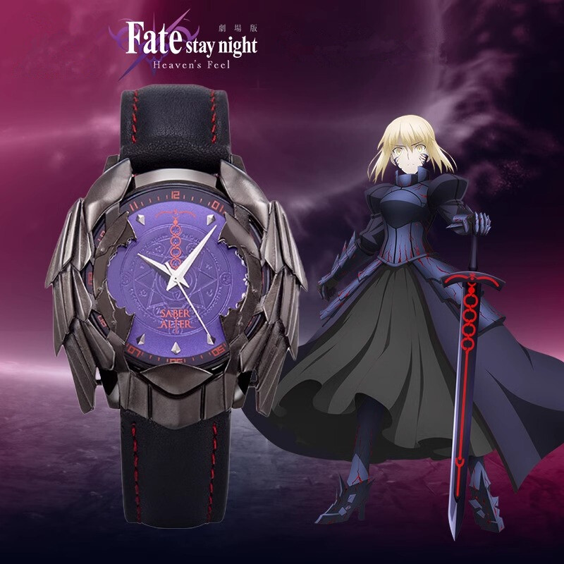 Anime Fate Stay Night Heaven's Feel Quartz Watch Saber Alter Theme