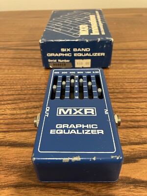 Vintage MXR Six Band Graphic Equalizer Effects Pedal W/Origina Box