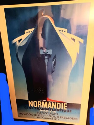 Vintage A.M. Cassandre “Normandie Transatlantique” Litho Print | eBay