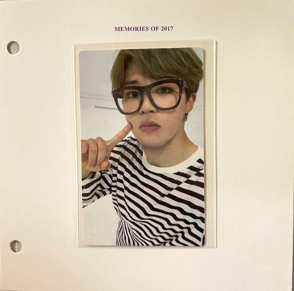 BTS JIMIN MEMORIES OF 2017 Official Photocard with mount Blu-ray