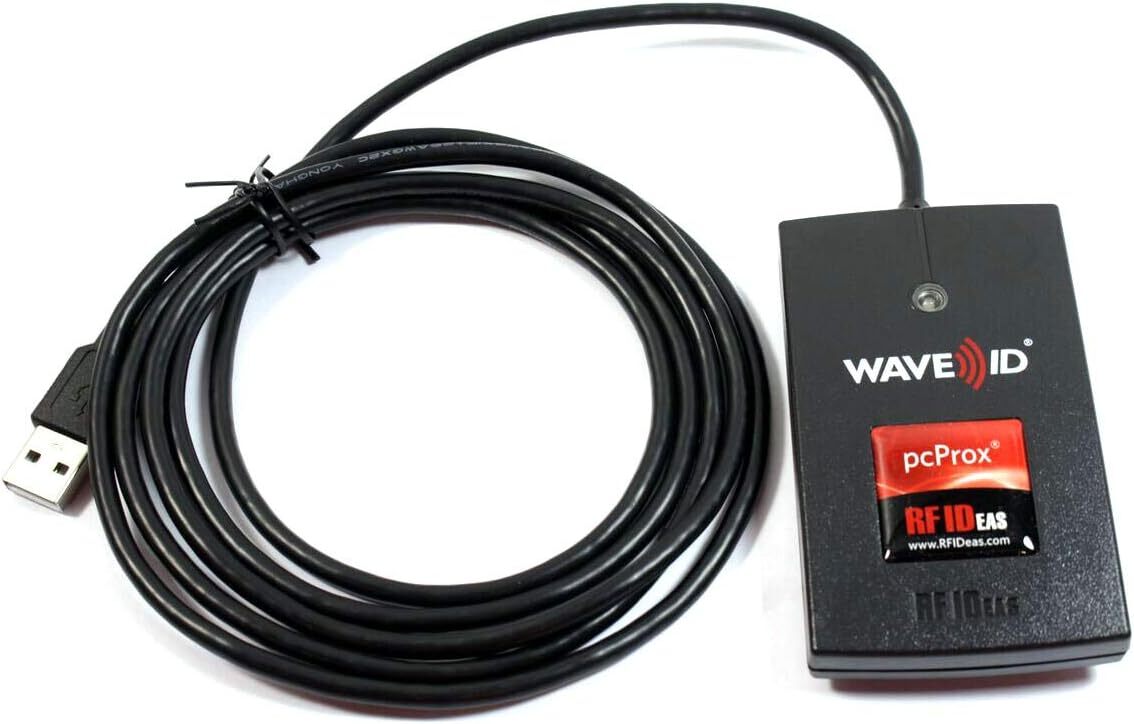 RF IDeas pcProx Wave ID USB Black RFid Control Smart Card Reader