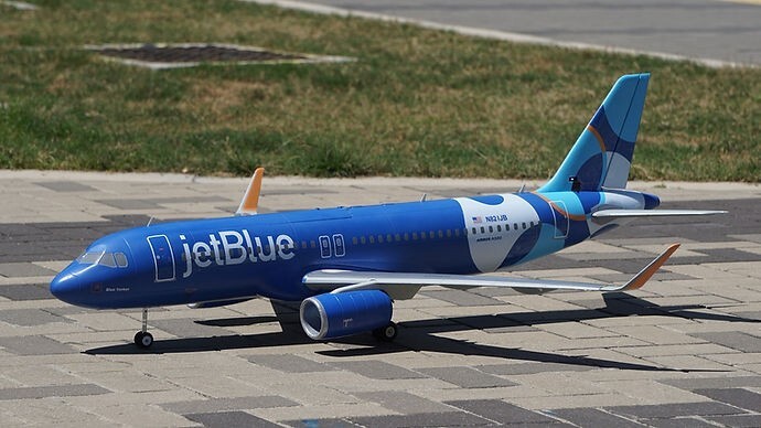 1:30 Scale A320 NEO Twin 50mm EDF 1086mm Wingspan EPO RC Airliner