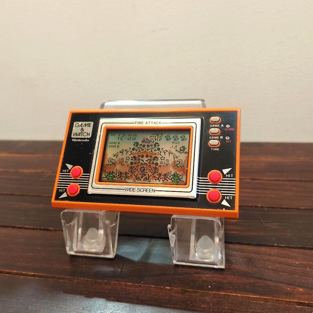 NINTENDO GAME AND & WATCH Fire Attack Wide Screen 1981 Direct From