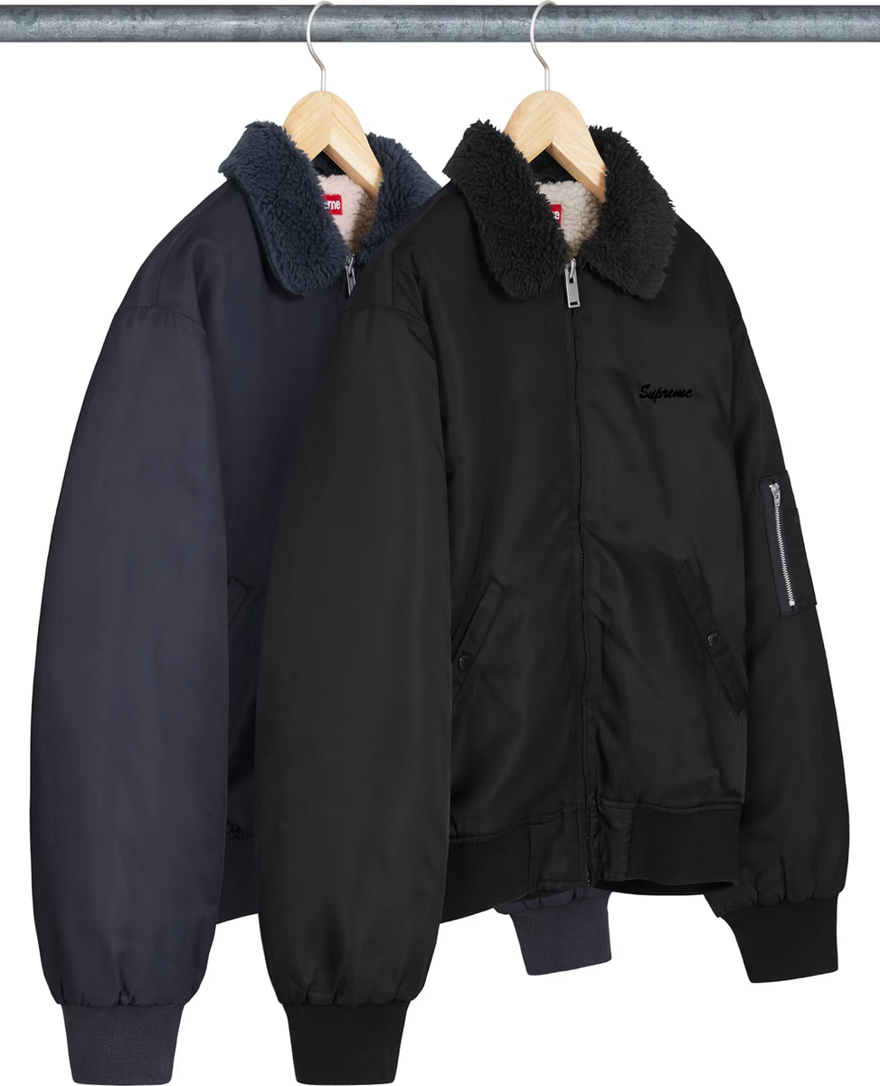 Supreme AOI Nylon Bomber Jacket Black Navy 2colors SS25 | eBay