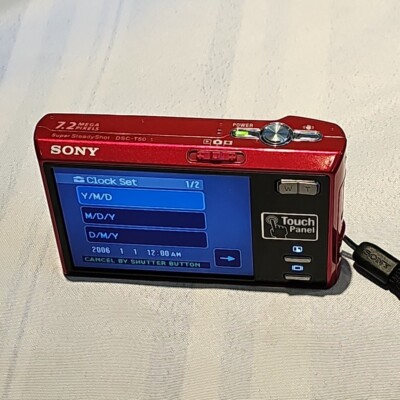Sony CyberShot DSC-T50-RED-7.2 MP-Digital Camera-memory Card