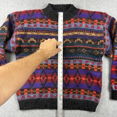 Vintage Woolrich Sweater Womens Large Wool Mohair Aztec Knit