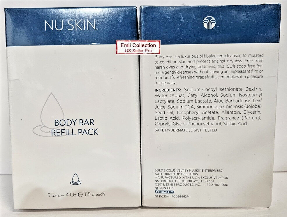Nu Skin Nuskin Body Bar Refill Pack Soap Free 4 oz 115 g (5 Bars