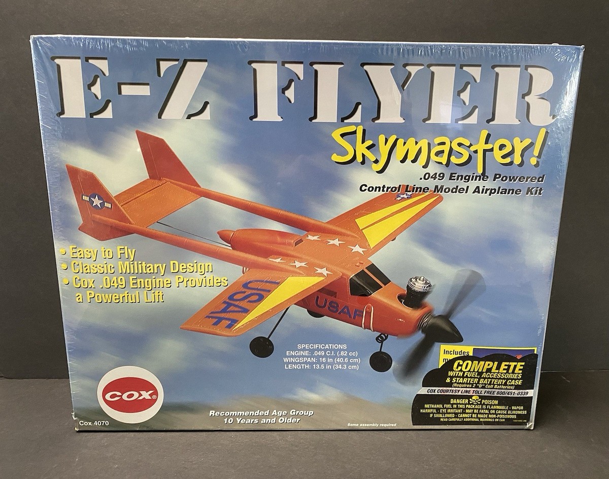 1996 Vintage Cox E-Z Flyer Skymaster Model Airplane w/049 Engine