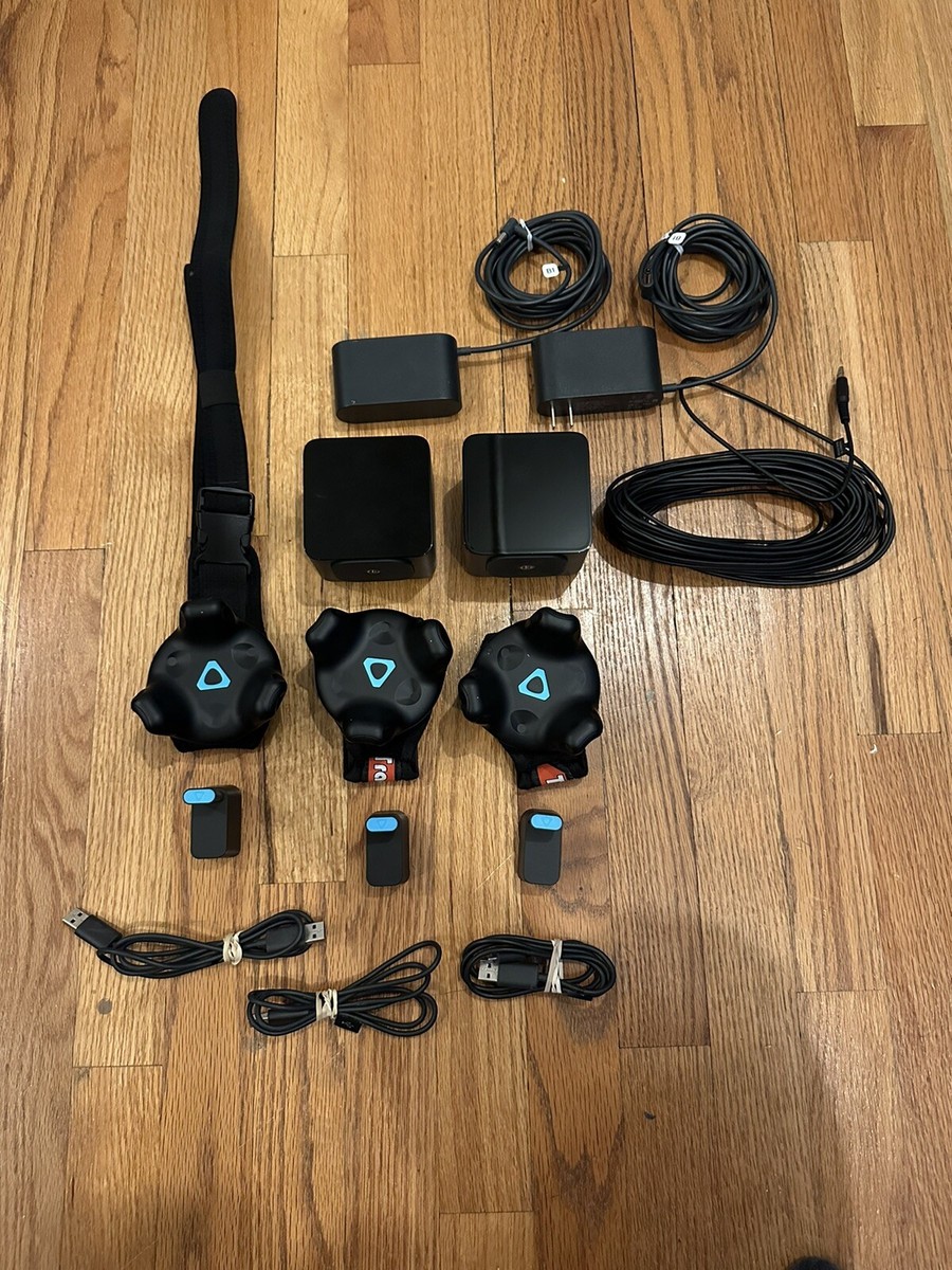 3 Htc Vive Tracker 2.0 with straps+2 1.0 base stations Vrchat full