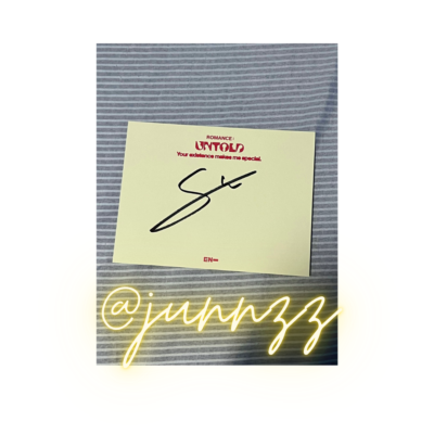 enhypen romance untold sunoo signed postcard official | eBay