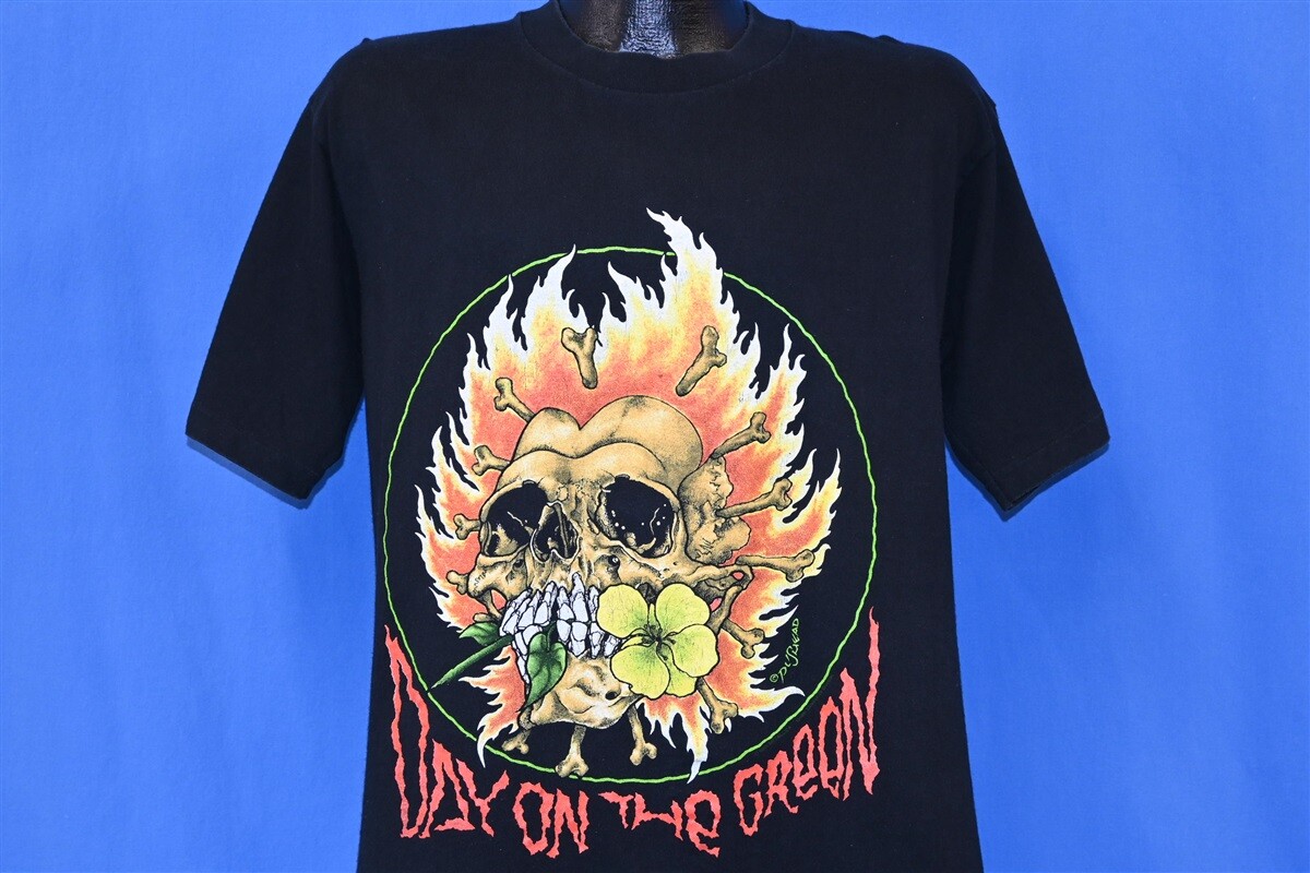 vtg 90s METALLICA DAY GREEN 1991 PUSHEAD QUEENSRYCHE SOUNDGARDEN
