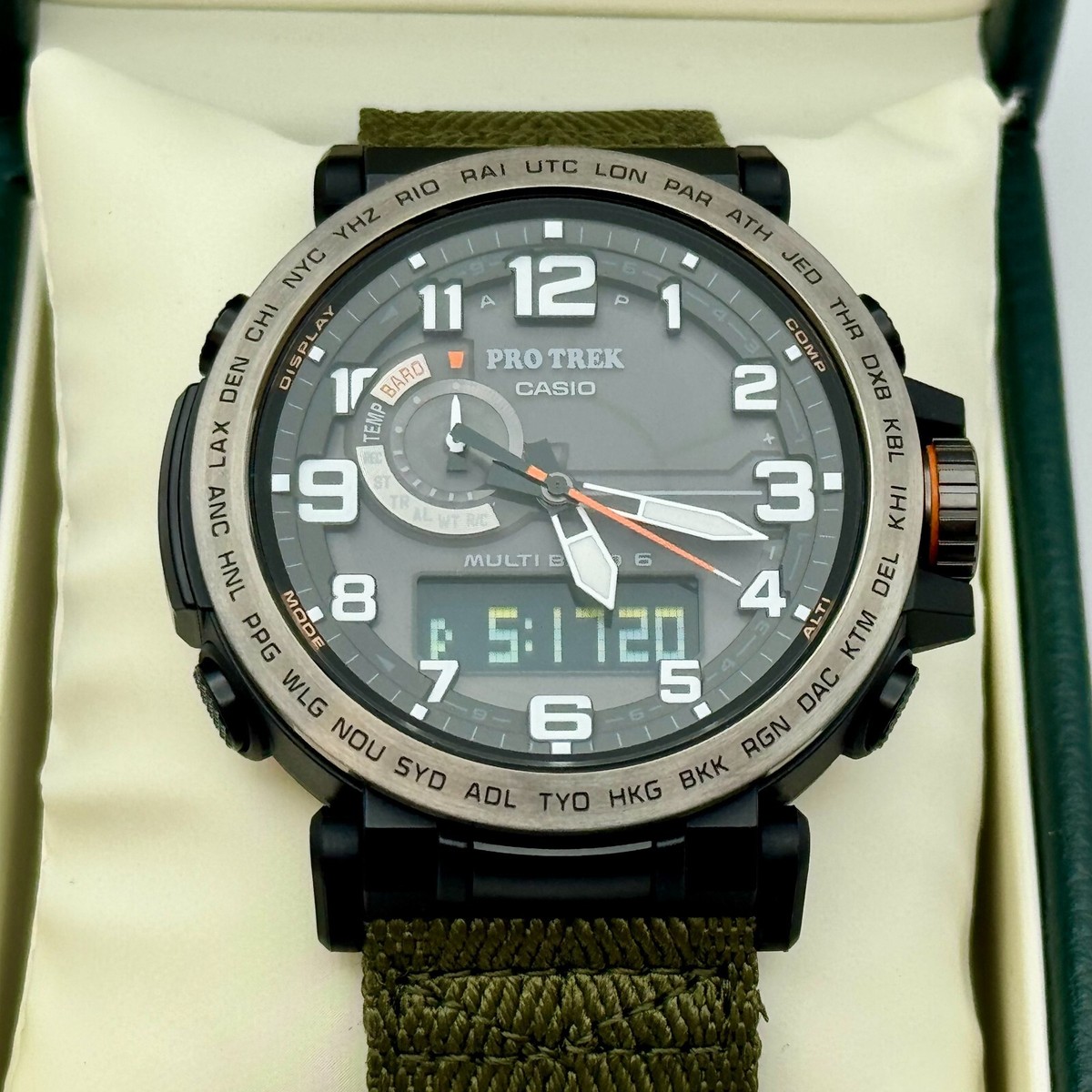 Brand New CASIO PRO TREK PRW-6600YB-3JF Solar Radio Triple Sensor