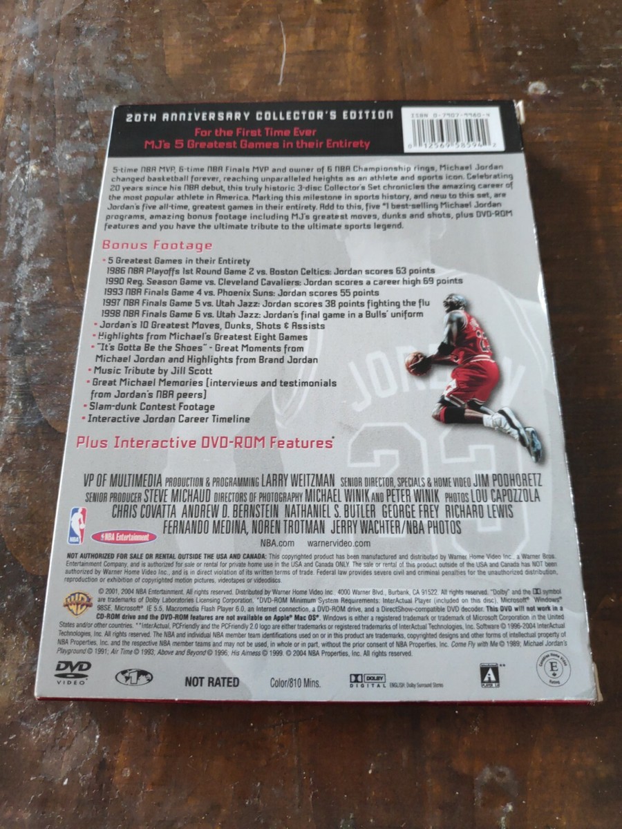 Ultimate Jordan DVD Set 20th Anniversary Collectors Edition CIB