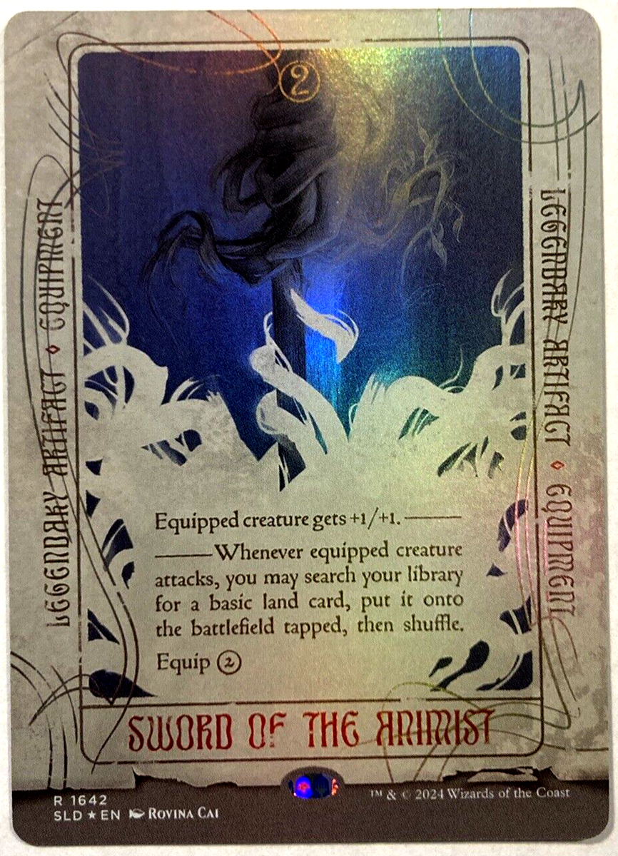 MTG Sword of the Animist RAINBOW FOIL Secret Lair Rovina Cai Drop