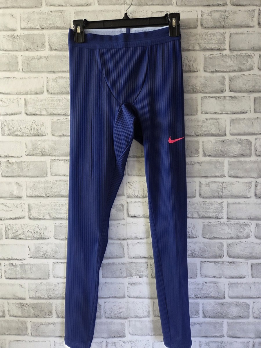 Nike Air 2023 Pro Elite Rosa Team Long Tights Blue Mens Size S New