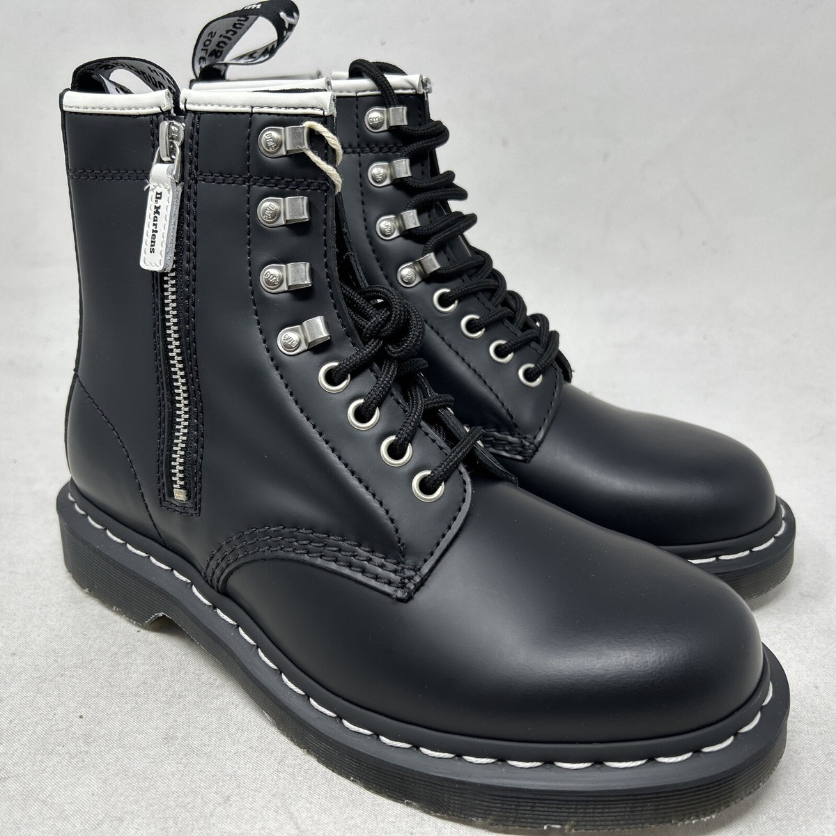 Dr. Martens 1460 Zipped HDW Black Boots Women Size 7 (gw338) | eBay