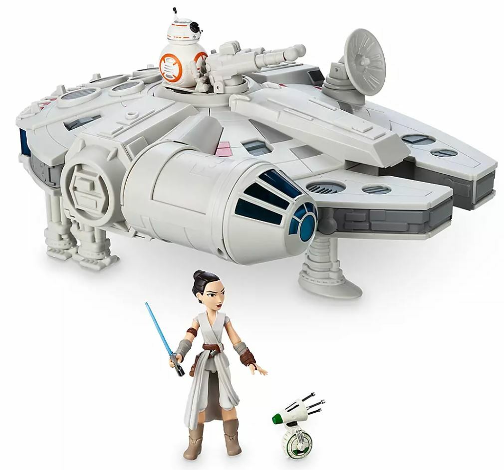 Star Wars Disney Store Millennium Falcon Play Set with Rey BB-8