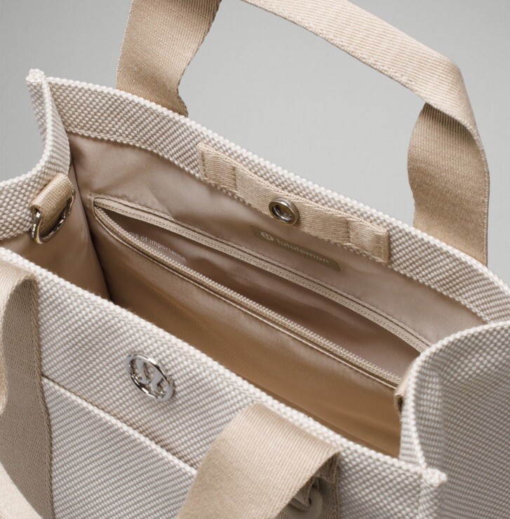 LULULEMON Canvas Tote Bag MINI 4.5L MOJAVE TAN/LIGHT IVORY- NEW