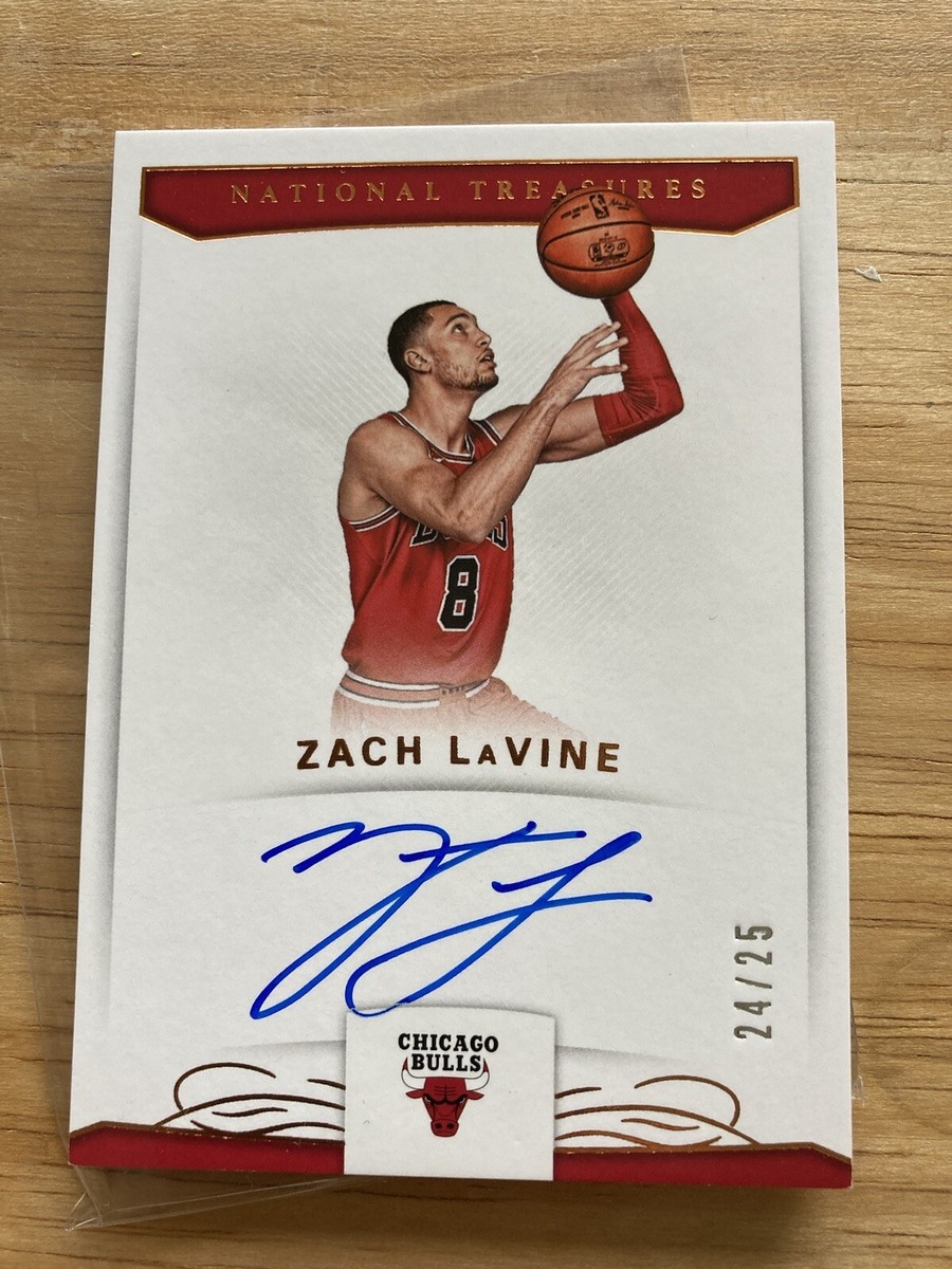 2017-18 National Treasures Zach Lavine Signature on card Auto SSP
