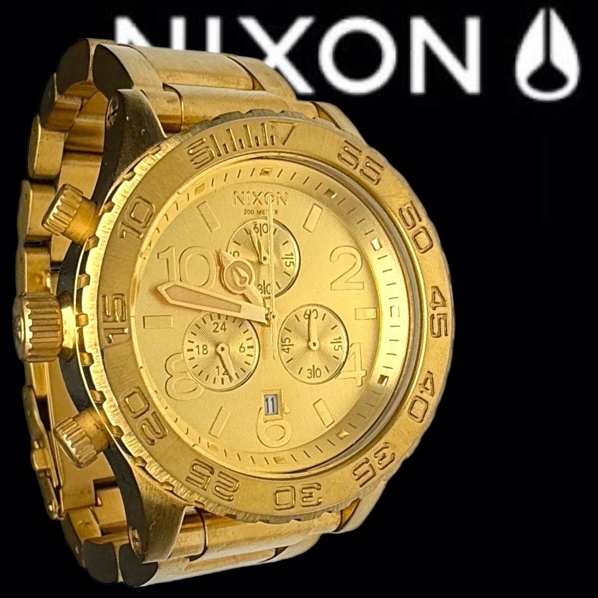 Nixon Minimize Men's Gold The 42-20 Chrono Watch 200M Japan | eBay