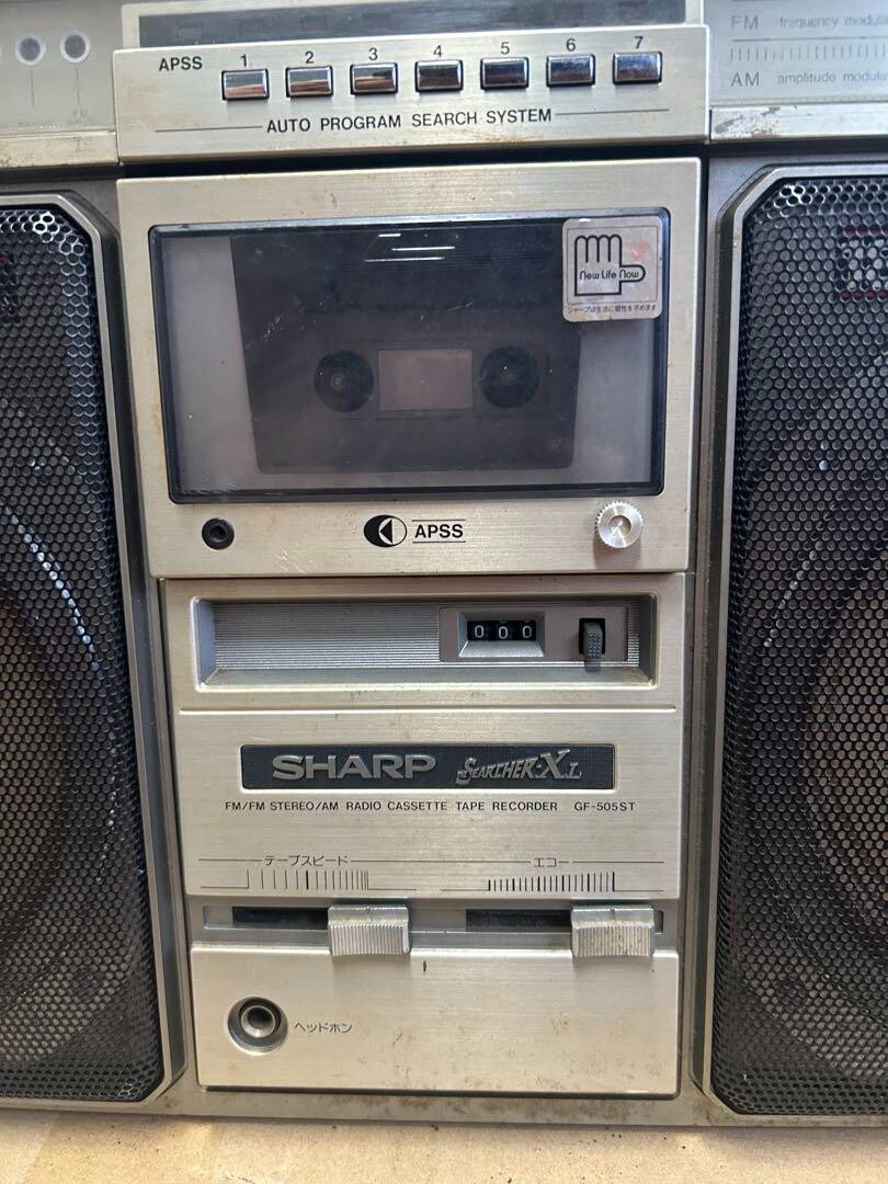 SHARP GF-505SB THE SEARCHER-XL 505 Showa Retro Radio Cassette