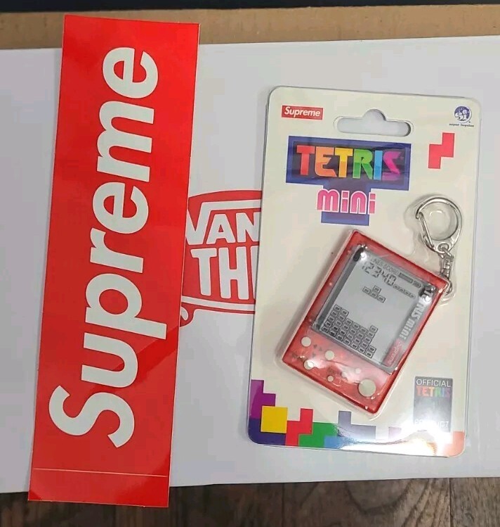 Supreme x Tetris RED Handheld Mini Game Console W/Keychain SS24
