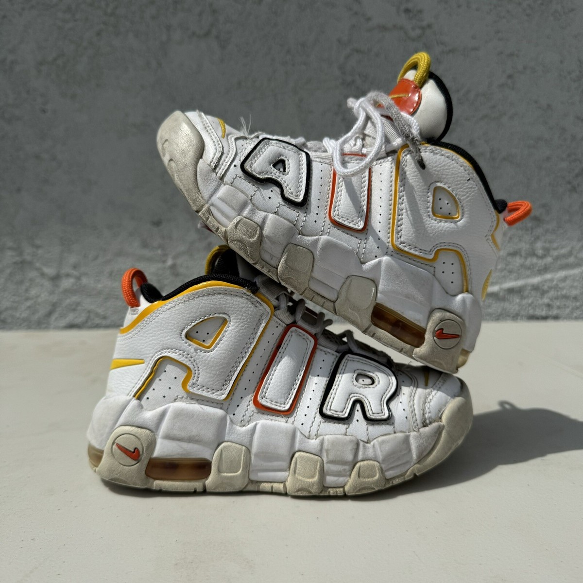Nike Air More Uptempo Rayguns White/Orange Yellow DD9286-100 Kids