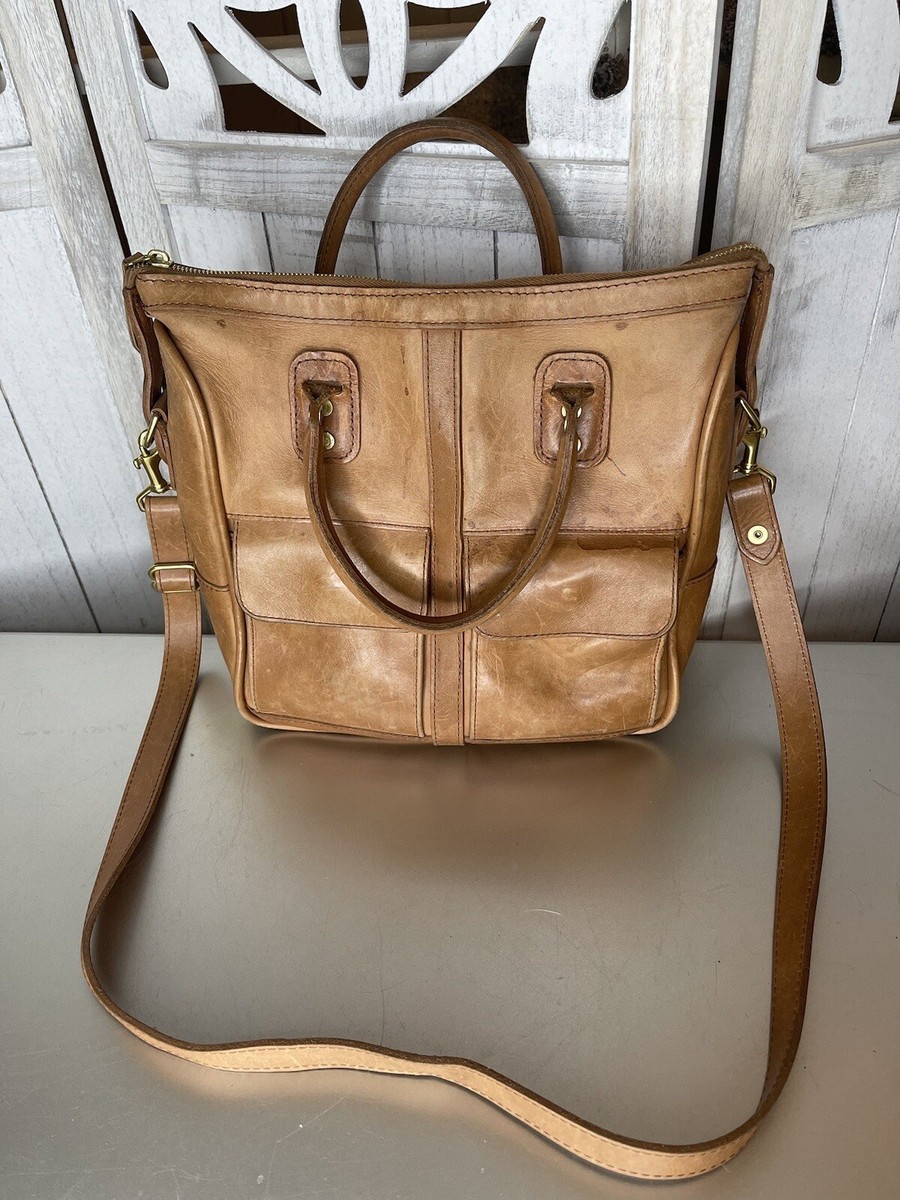 J.W. Hulme Co. Genuine Leather Excursion Tote Bag Double Pocket