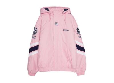 Supreme x Mitchell & Ness NCAA Hooded Stadium Jacket Pink | eBay
