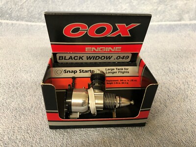 Vintage Cox .049 Airplane Engine #150 Black Widow | eBay