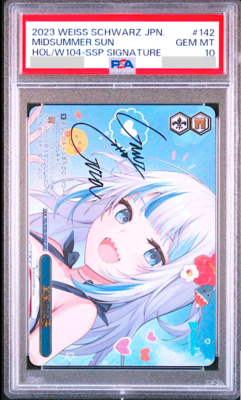 PSA 10 Weiss Schwarz Gawr Gura Signature Hololive HOL/W104-142SSP