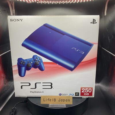 SONY PS3 PlayStation 3 250GB Azurite Blue CECH-4000B Console & Box