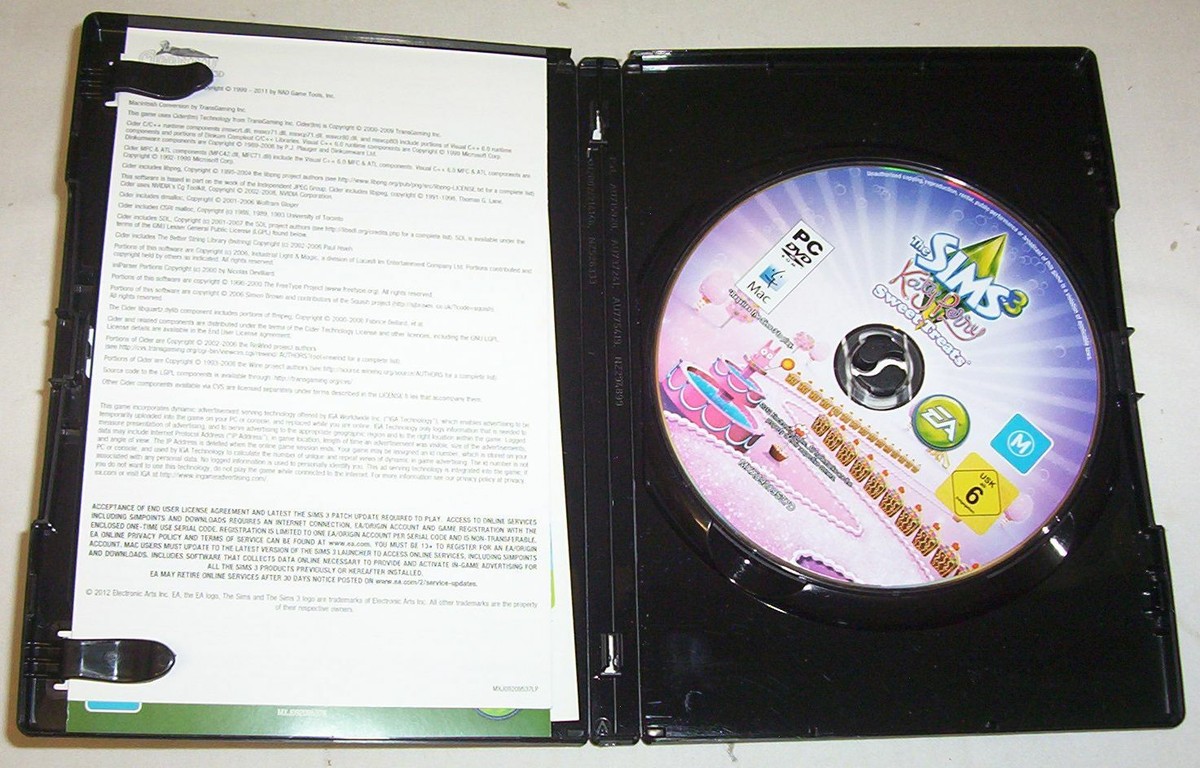 The Sims 3 Expansion Katy Perry Sweet Treats Complete Disc Very