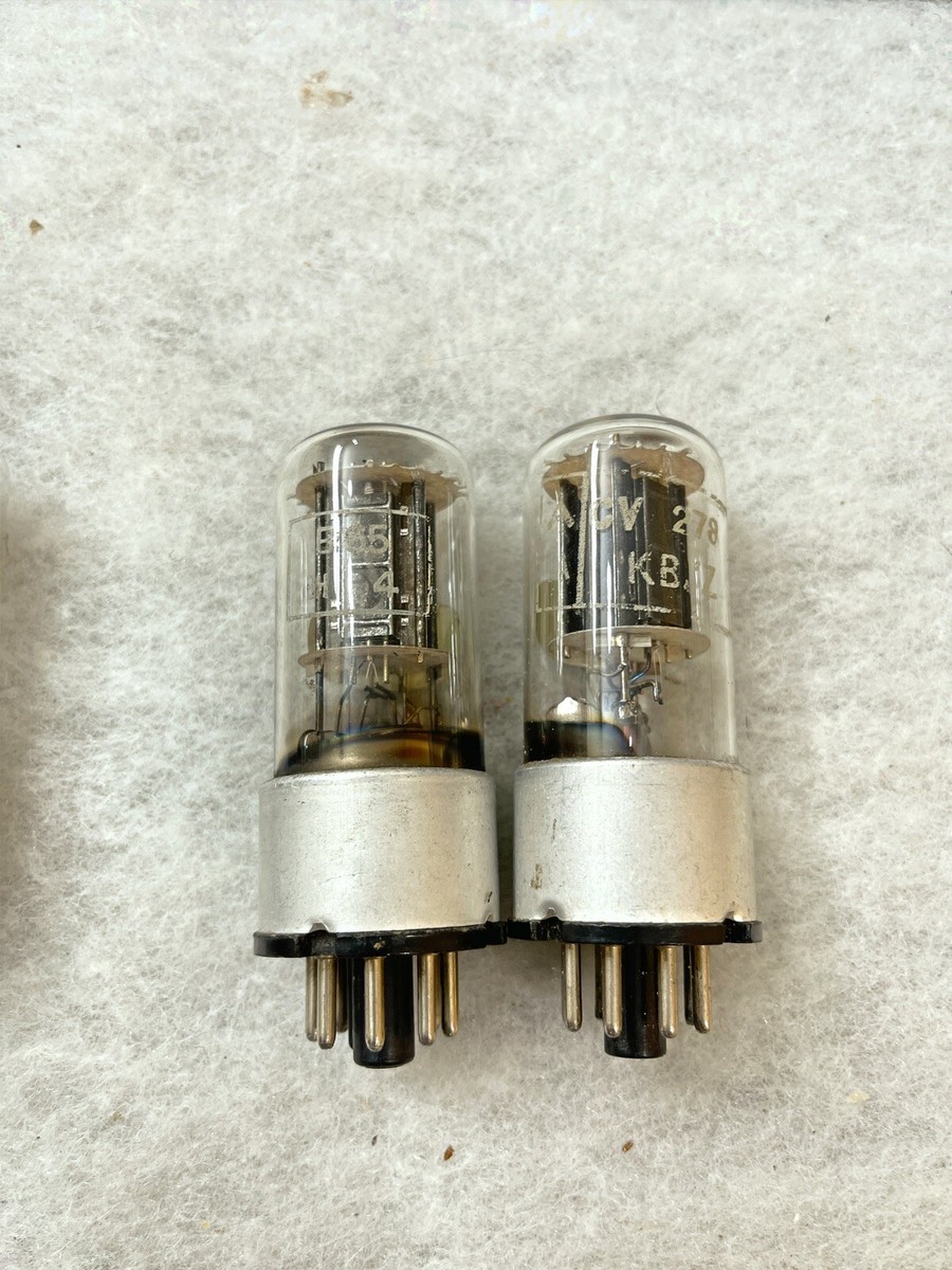 GEC 6SN7 B65 CV1988 CV278 Clear Glass Metal Base Cup Getter NOS