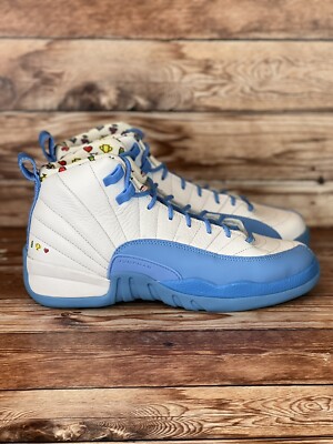 Nike Air Jordan Retro 12 Emoji GS Blue Size 6.5Y / Women's 8
