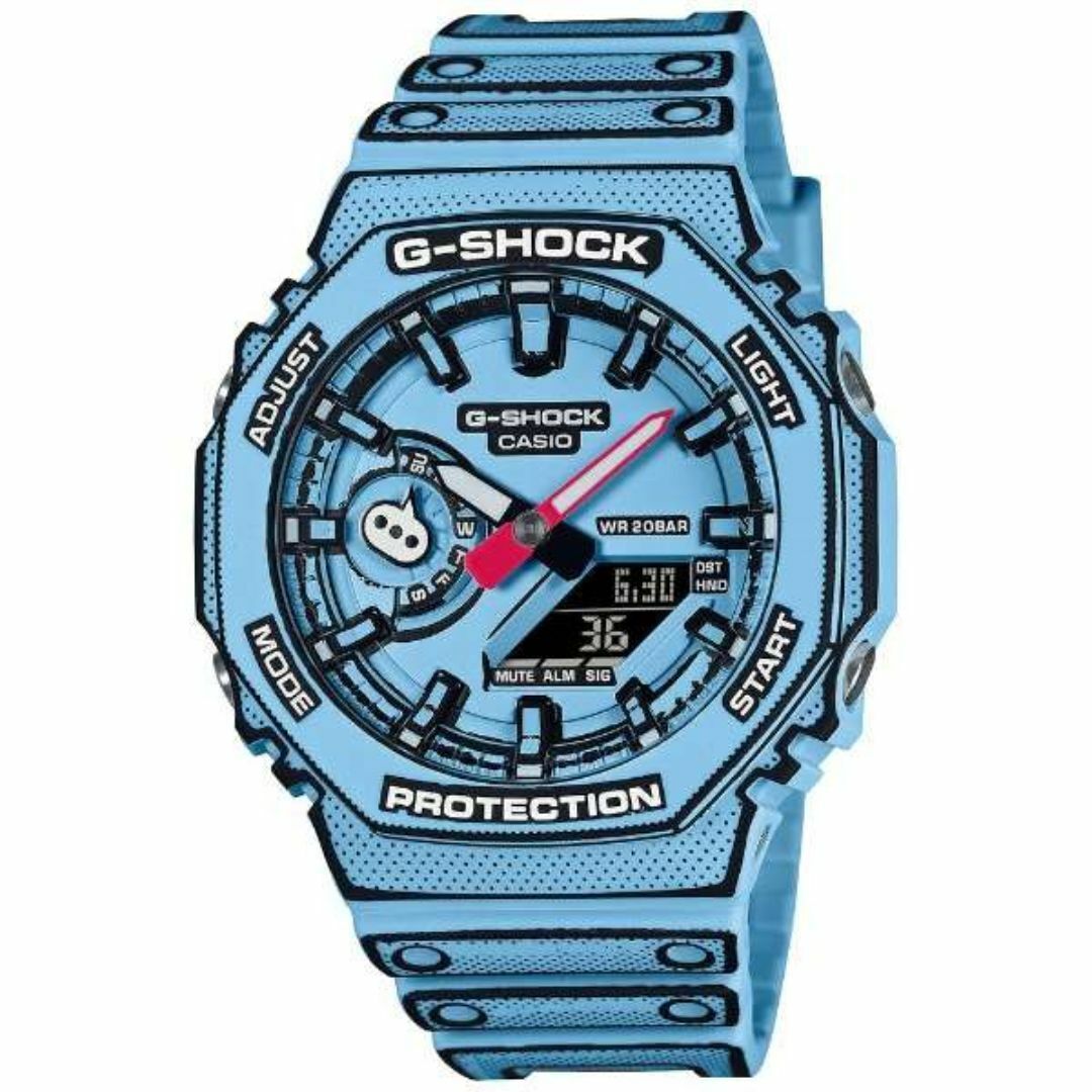 Casio G-SHOCK MANGA THEME GA-2100MNG-2AJR Men's Watch Octagon Blue